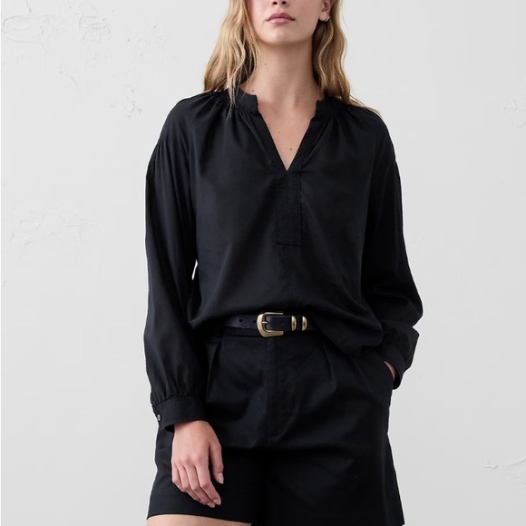 Banana Republic Tops - NWT Banana Republic Sheer Trapunto Stitch Voile Top | Size: S | Black